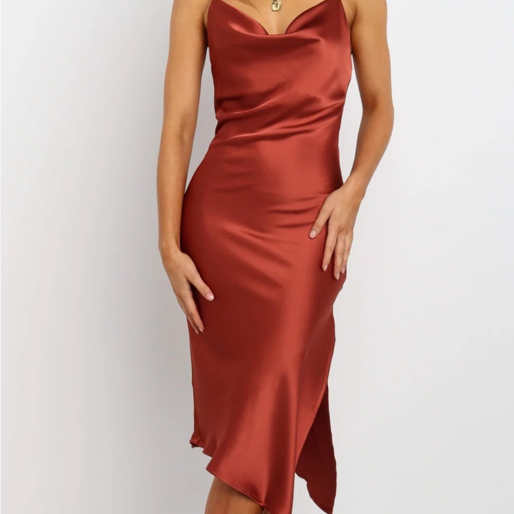 Petal & Pup Rust Midi Cyprus Dress